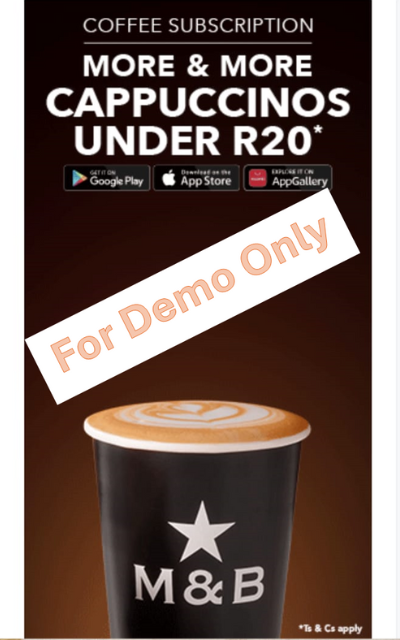 Coffee for a month DEMO Subscription